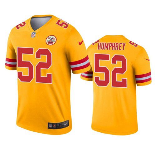 Men Kansas City Chiefs #52 Creed Humphrey Nike Gold Inverted Legend NFL Jersey->kansas city chiefs->NFL Jersey